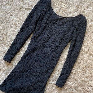 Vintage Lace Tight Black Dress